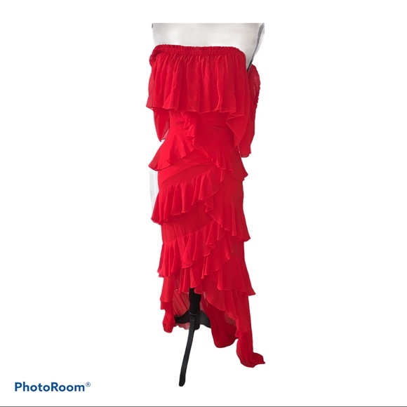 Badgley Mischka red gown - Picture 2 of 14